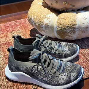 Aetrex Carly Knit Women's Sneakers Embellished with Rhinestones